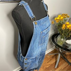 Ripped Jean Overalls